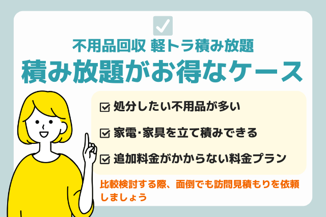 軽トラ積み放題がお得なケース