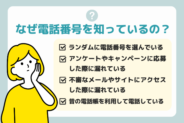 なぜ電話番号を知っているの？