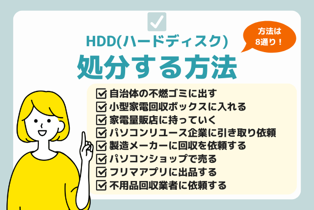 HDD (ハードディスク)処分する方法