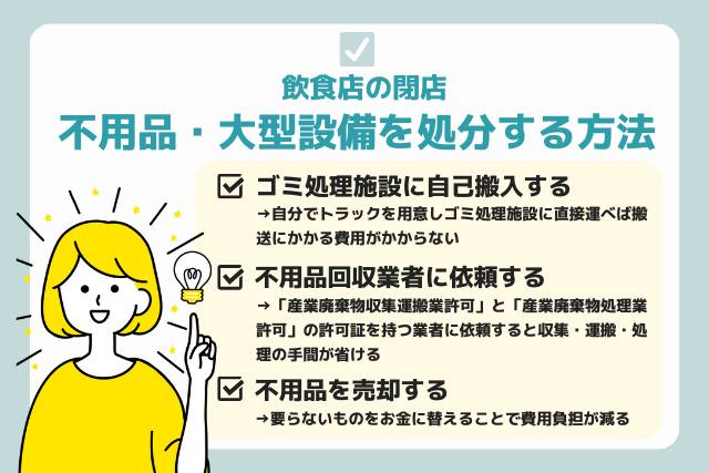 飲食店を閉店するときの処分方法は？事業系一般廃棄物の取扱も紹介 | 不用品回収モール